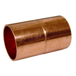 Coupling w/ Rolled Stop, Copper C x C, 7/8"