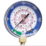 3.5" Blue Liquid Filled Gauge for Vacuum port